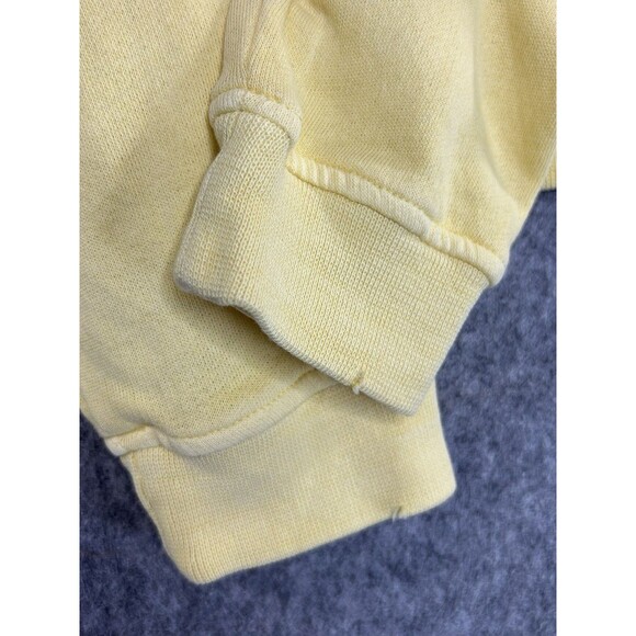 Marine Layer Distressed Sweatshirt Sweater Womens M Yellow Terry Cotton Crewneck - Picture 5 of 11